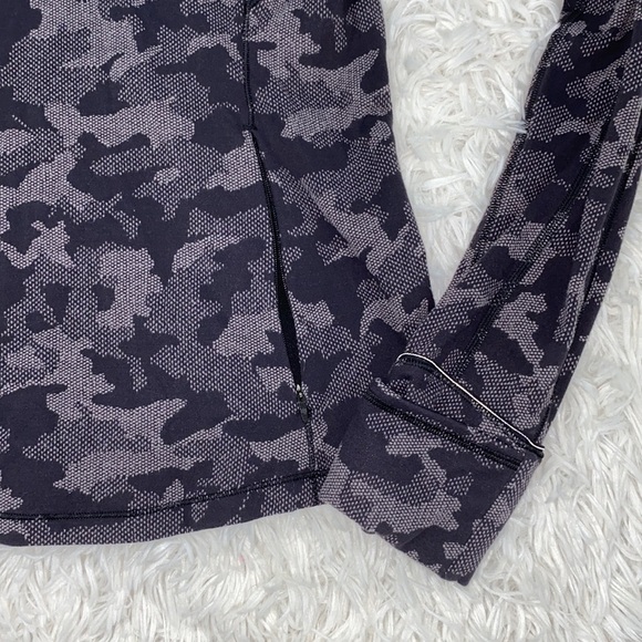 Lululemon Run Briskly 1/2 Zip Heritage Camo Jacquard Black Lunar Rock - Picture 3 of 11